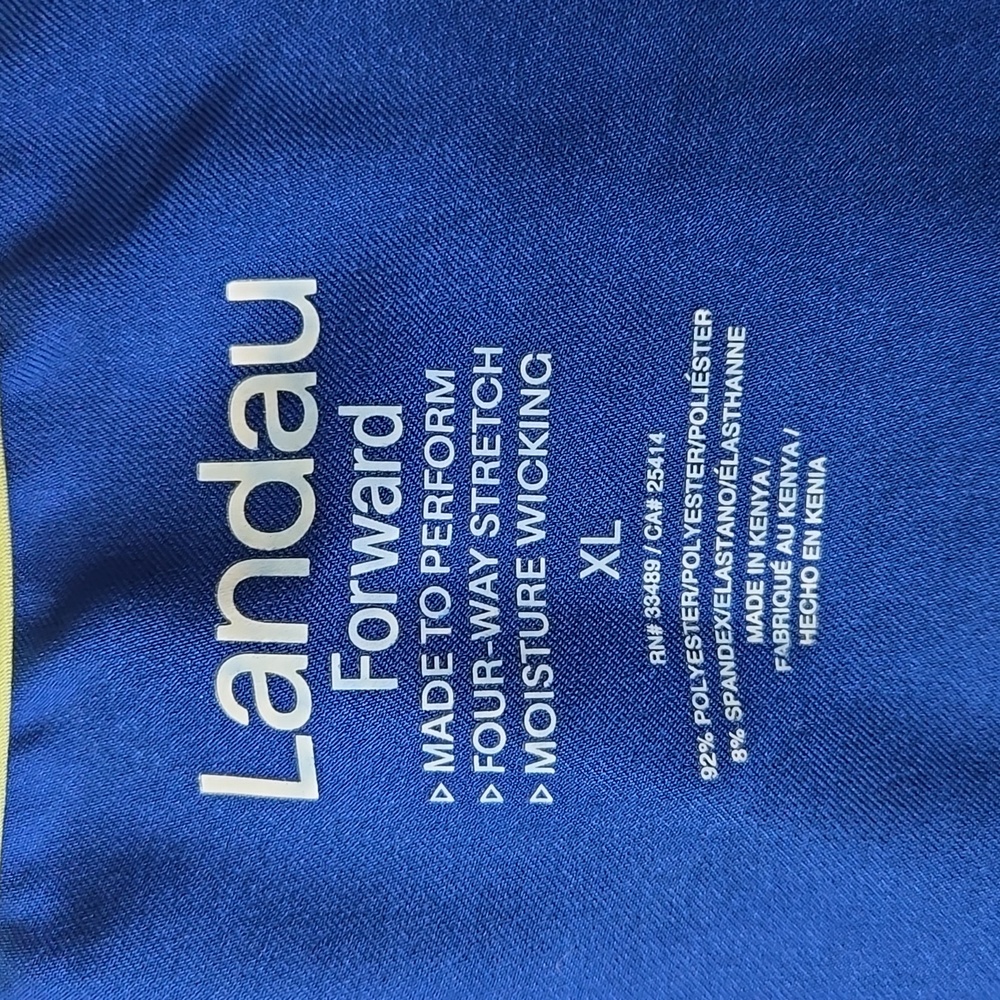 Landau Blue Scrub Top, Womens Size Extra Large - Picture 2 of 11